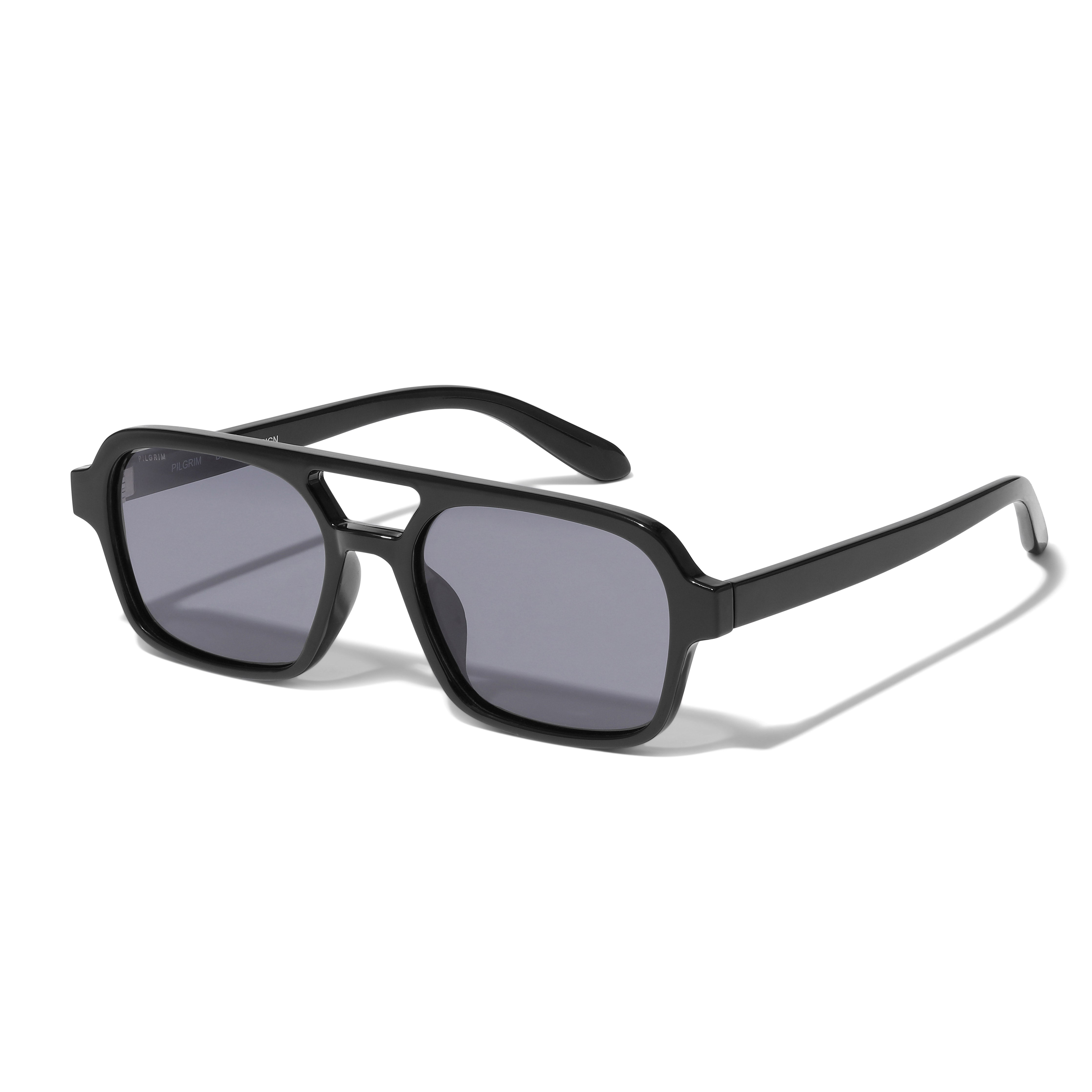 Pilgrim CASS recycelte Sonnenbrille im Retro-Stil schwarz