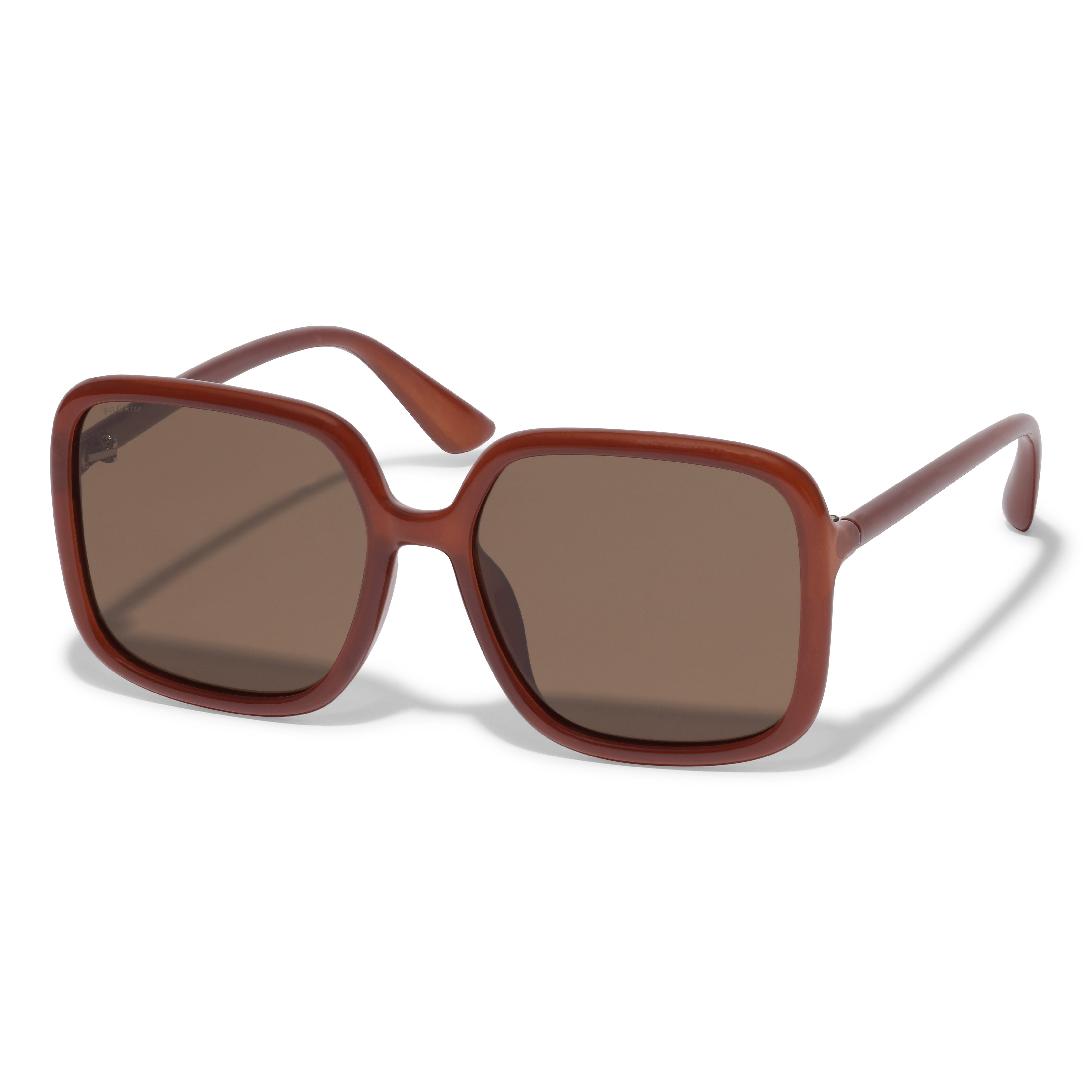 Pilgrim MILAN oversized Retro-Sonnenbrille braun