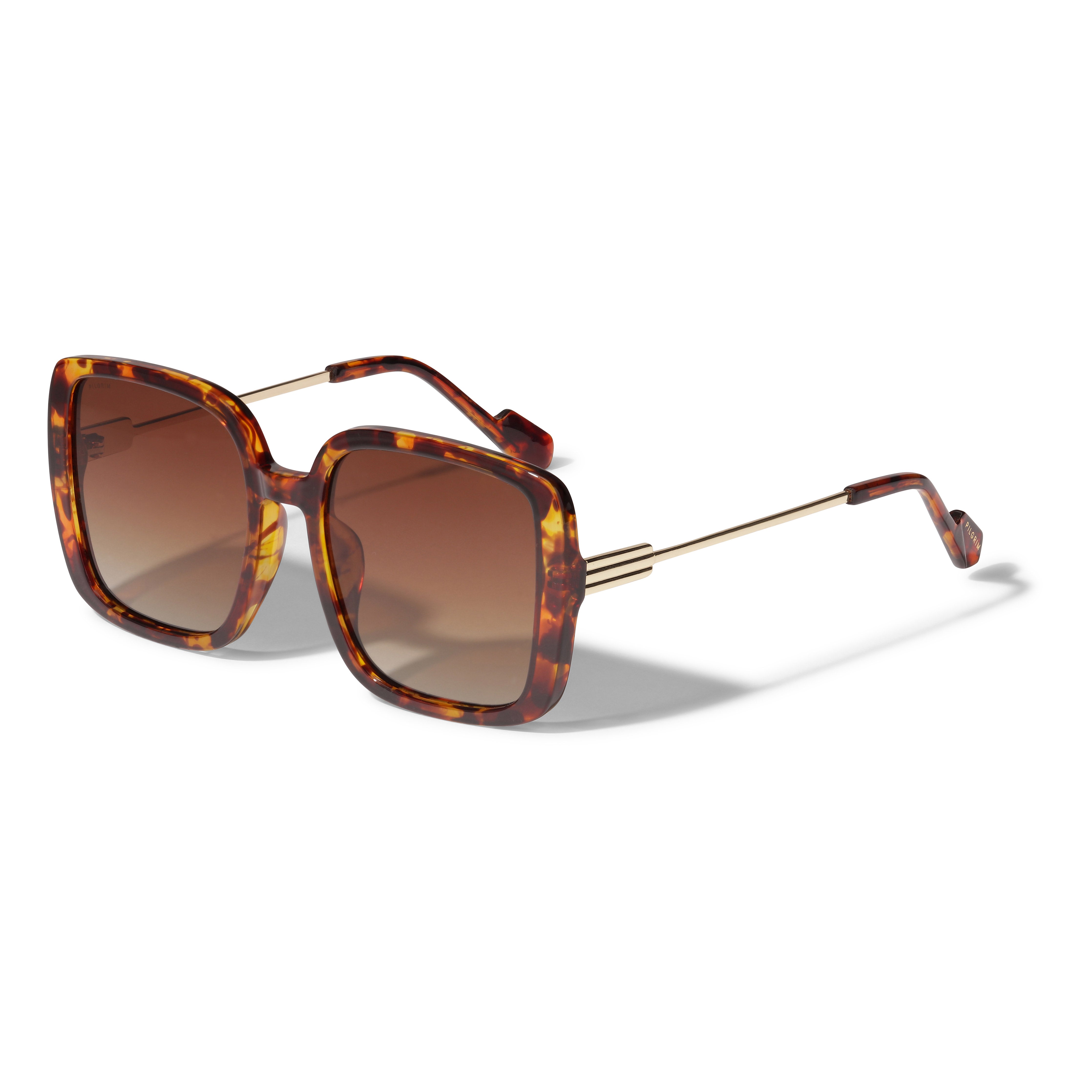 Pilgrim ALIET Sonnenbrille Schildpatt-Braun/Gold