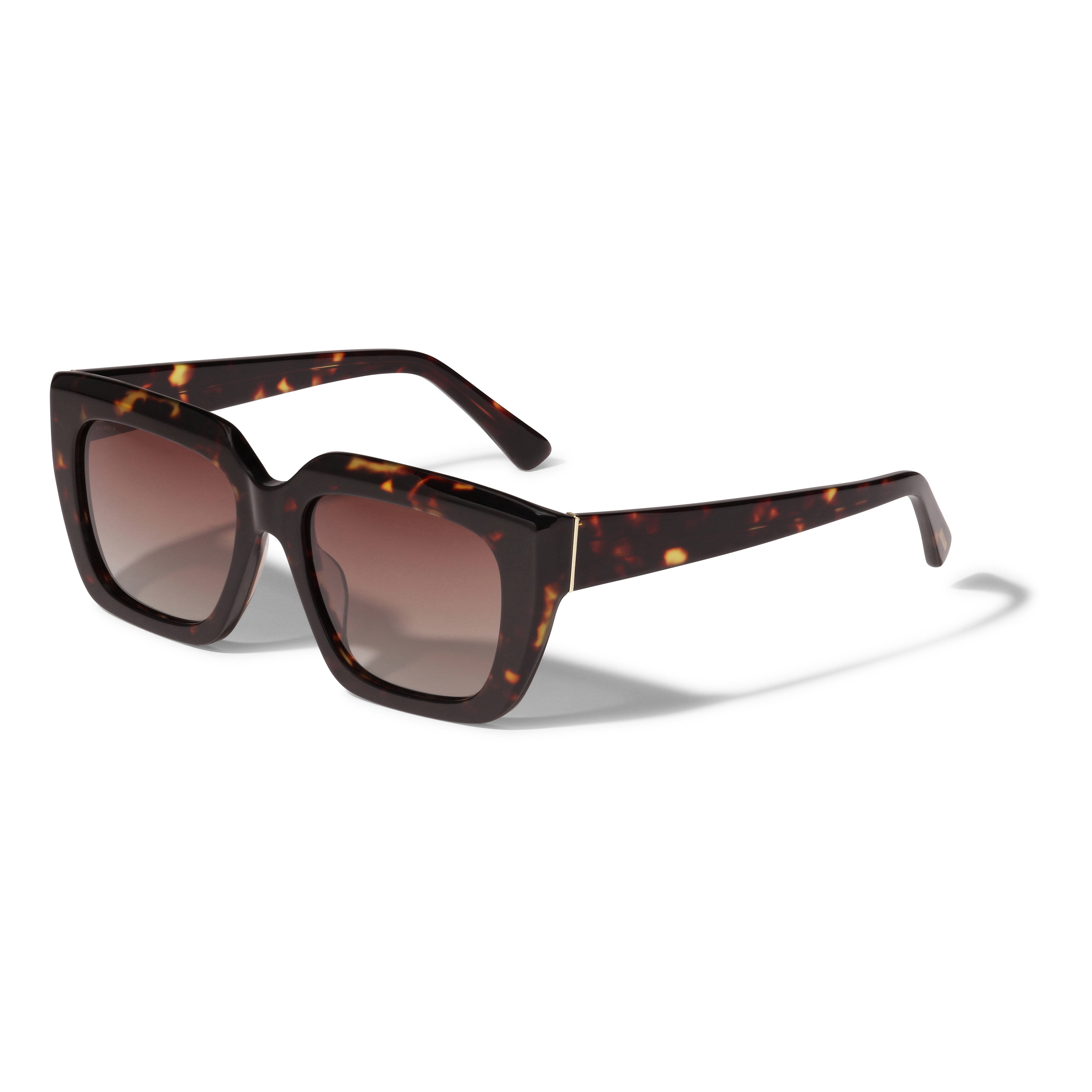 Pilgrim JOGLI Recycelte Sonnenbrille Schildpatt-Braun/Gold