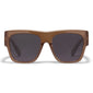 ANIYAH sunglasses brown feature an angular oversized frame with dark lenses and ultra-wide temples, offering stylish UVA/UVB protection and crafted from 75% recycled plastic.