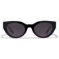 AUBREE sunglasses black/crystal feature sleek cat-eye frames with Preciosa crystal accents, offering a stylish, eco-friendly choice with UV protection.