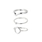 GIFT SET: 3-in-1 stack rings, silver-plated, featuring elegant, simple designs perfect for personal style and trendsetting combinations.