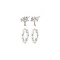 PIPER recycled gift set, earrings 2-in-1 set, silver-plated