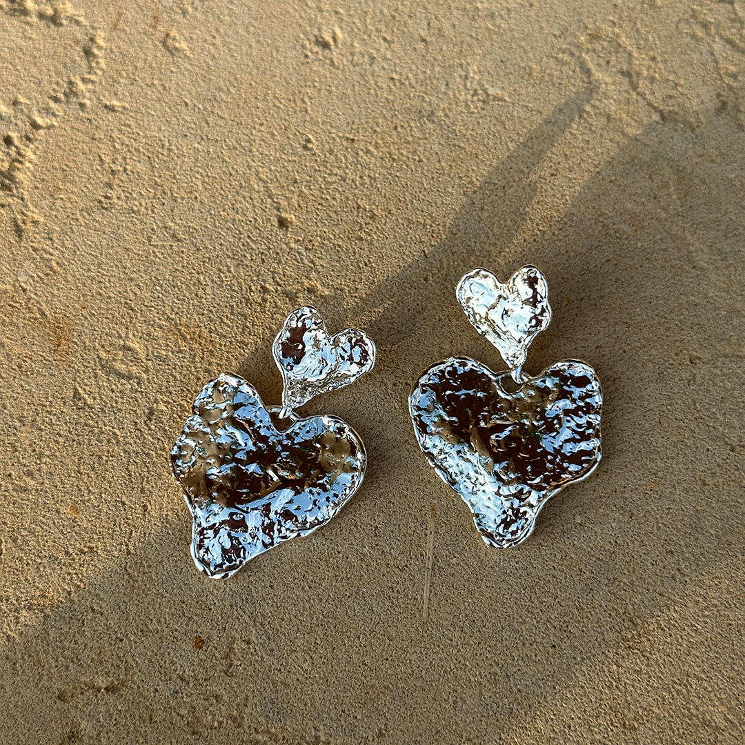 silver earrings